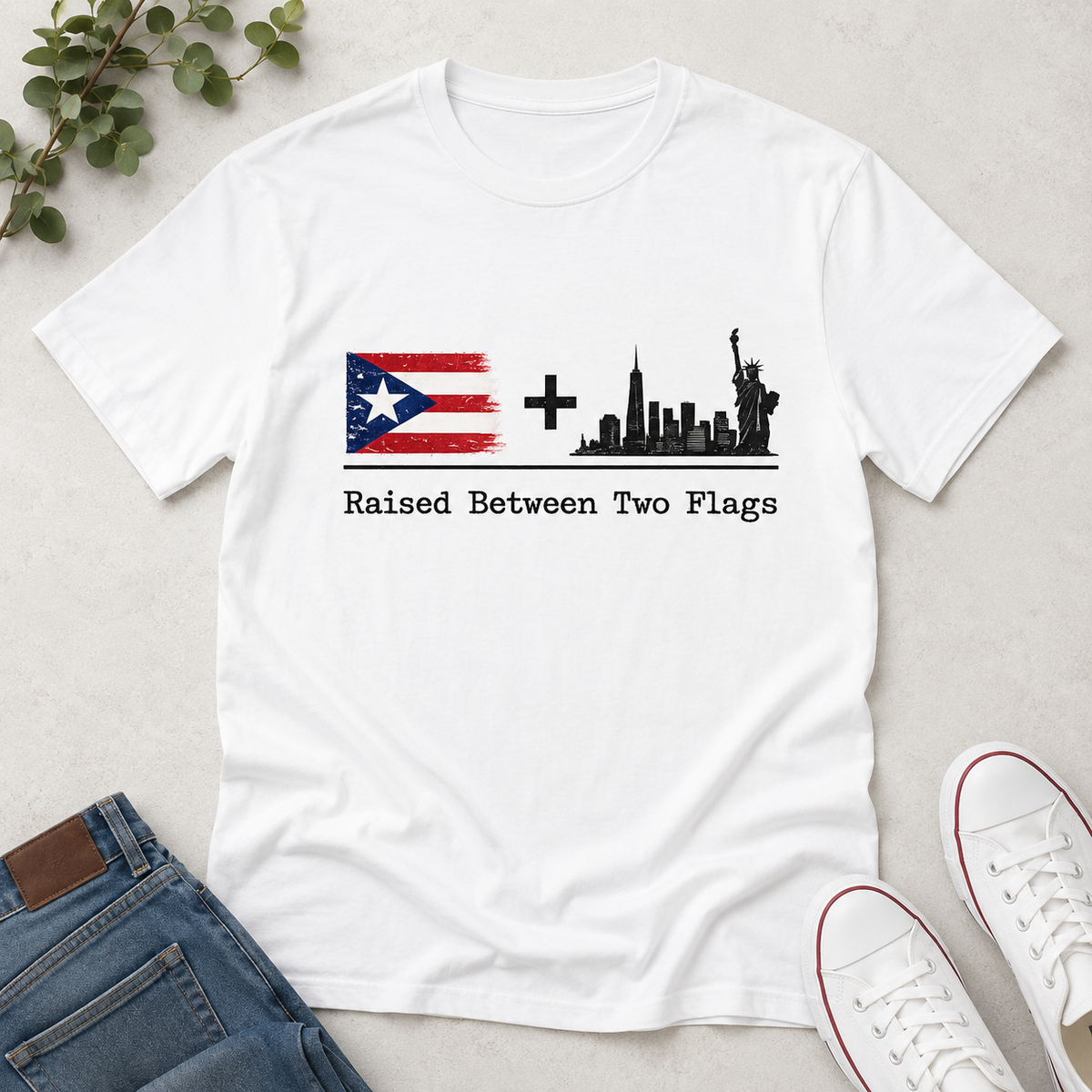 Raised Between Two Flags