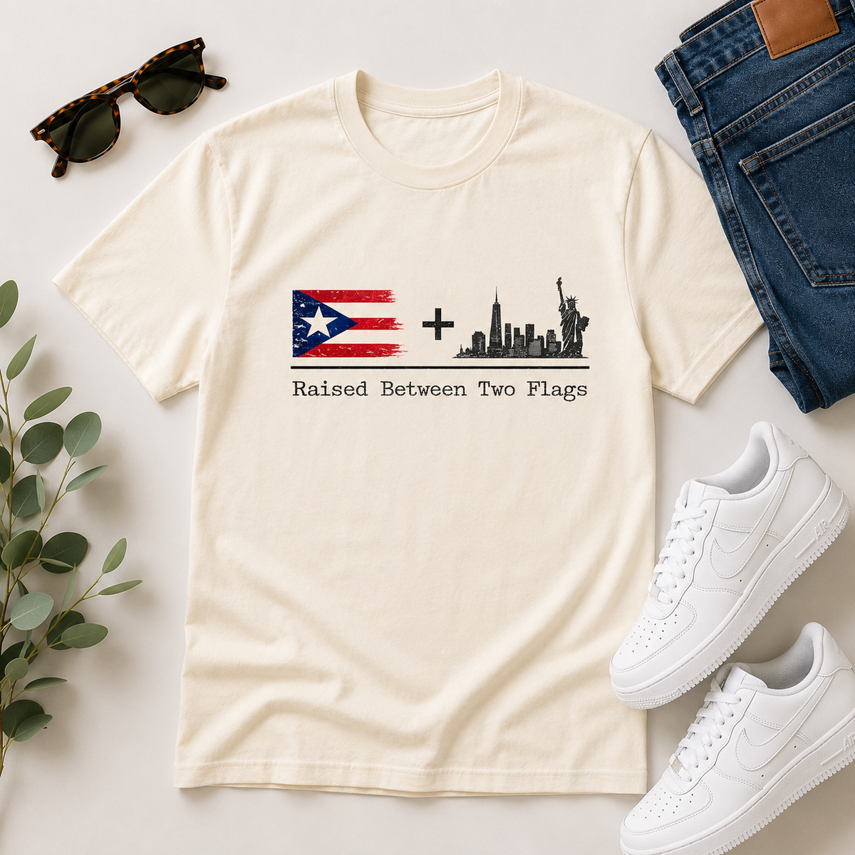 Raised Between Two Flags