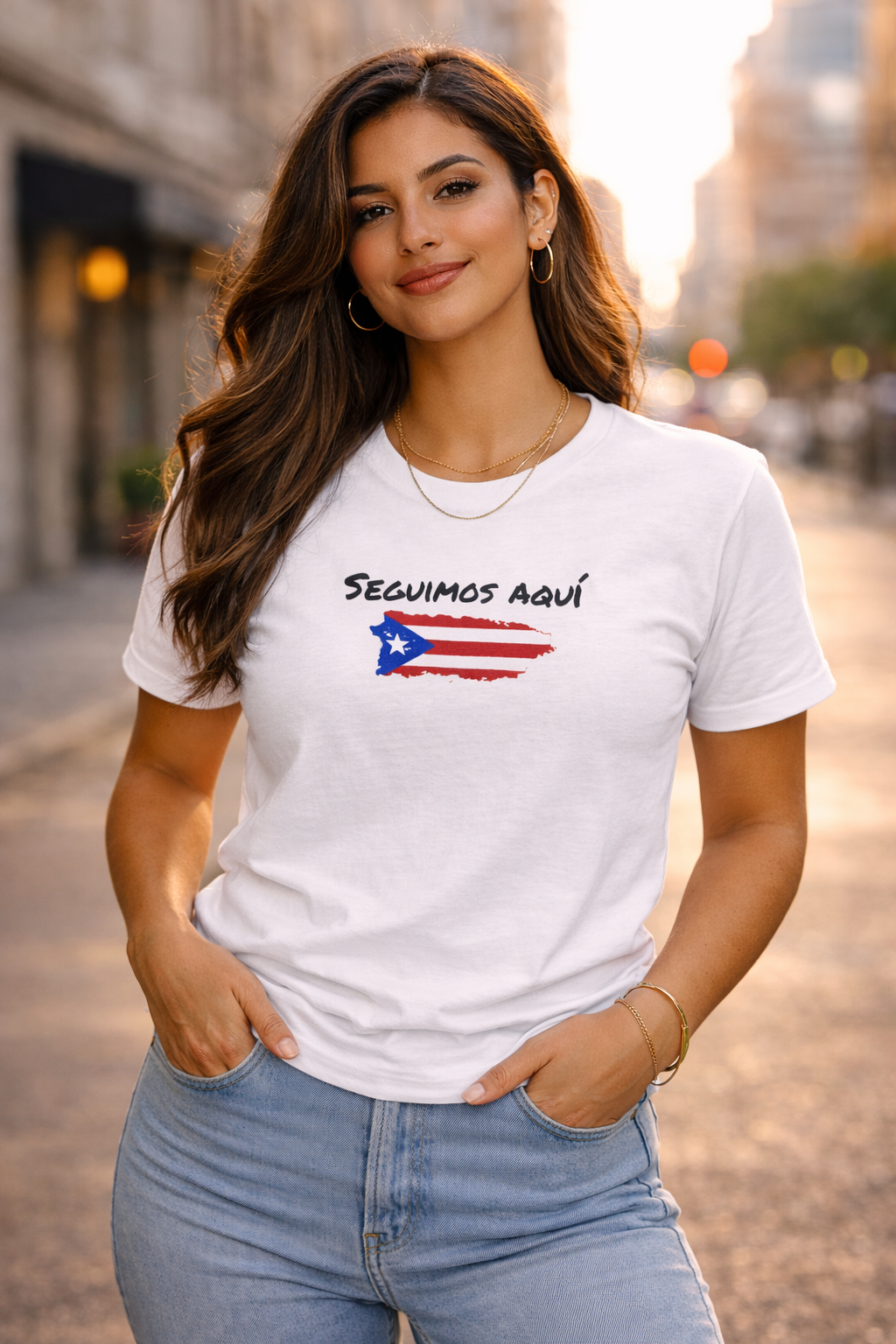 Seguimos Aquí Women's Fitted T-Shirt