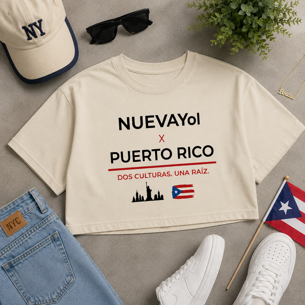 Nueva Yol x Puerto Rico Cropped Tee