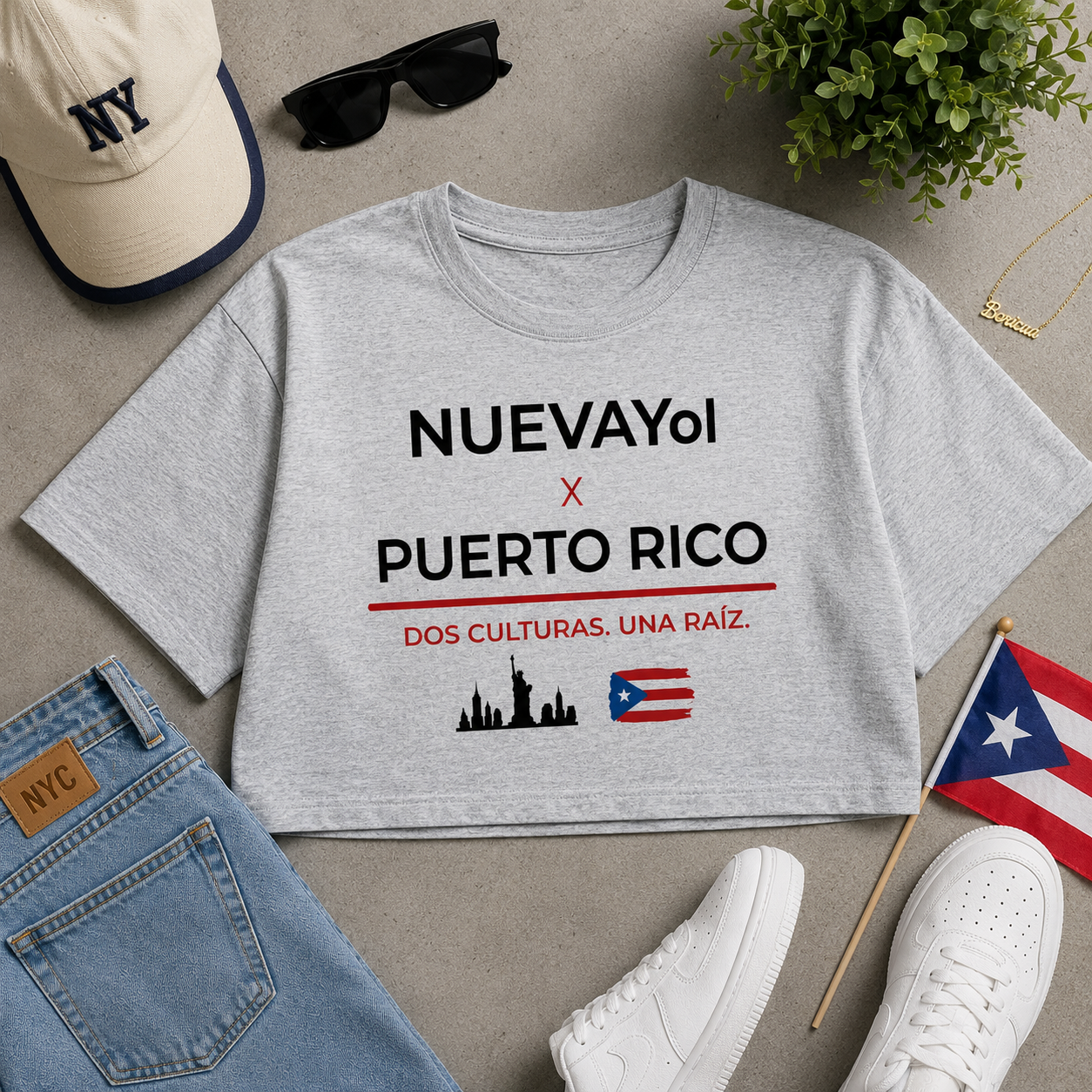 Nueva Yol x Puerto Rico Cropped Tee