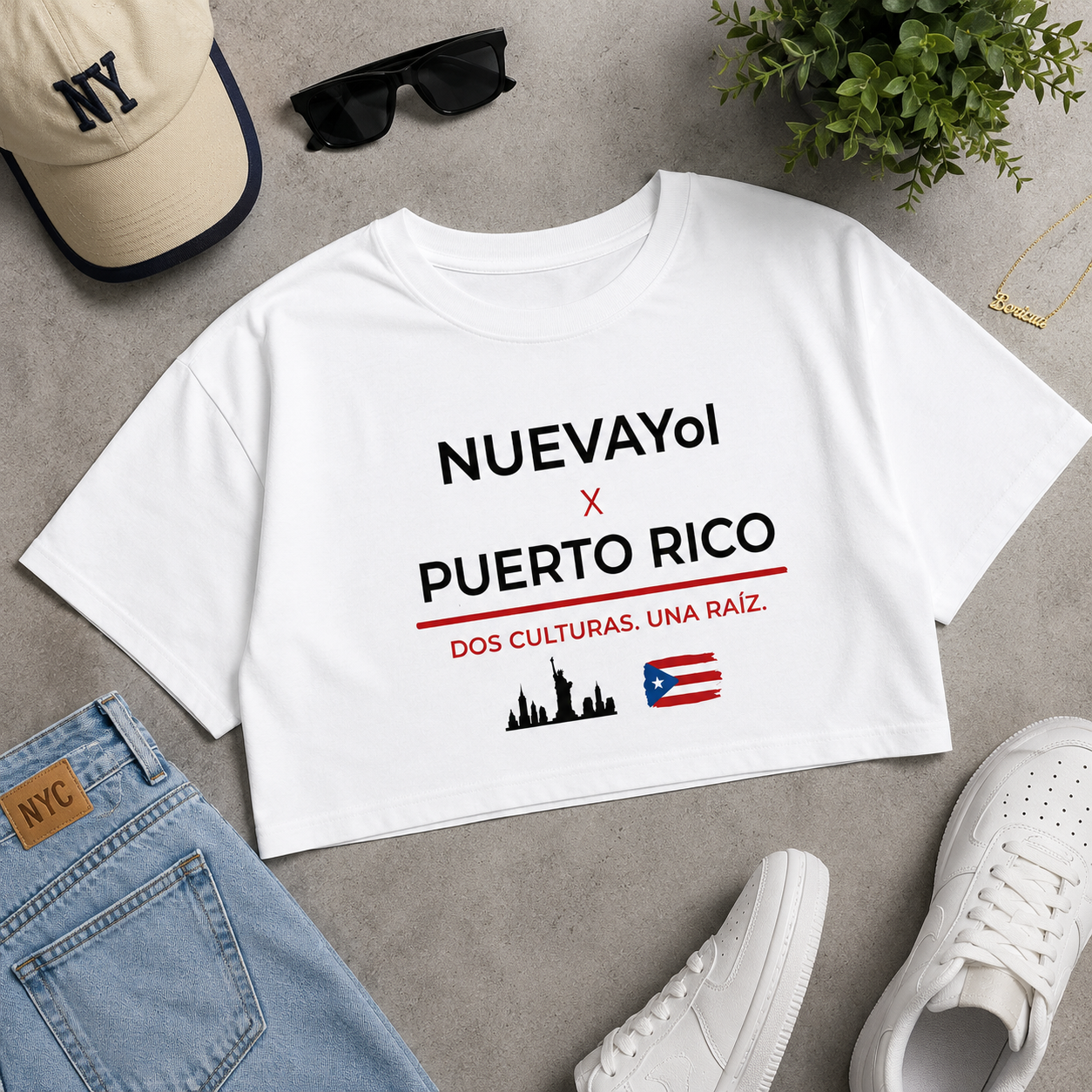 Nueva Yol x Puerto Rico Cropped Tee