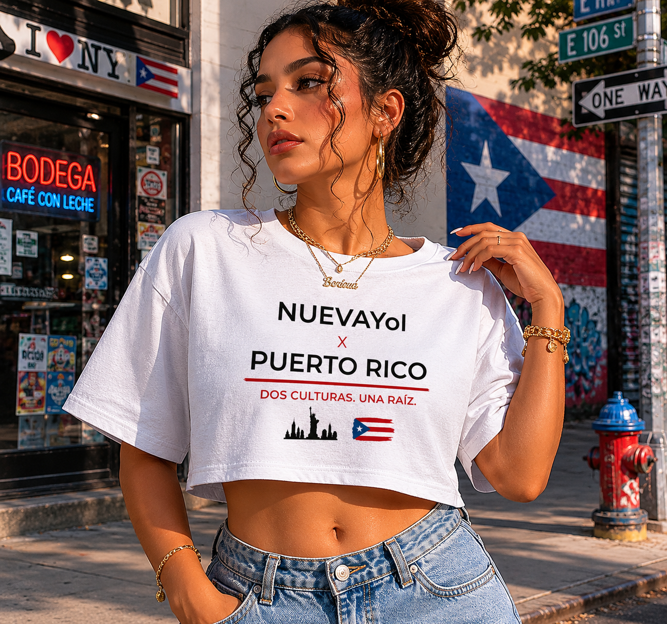 Nueva Yol x Puerto Rico Cropped Tee